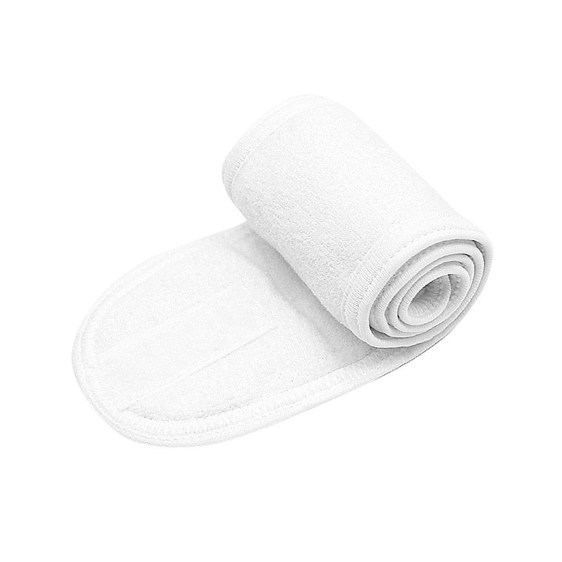 Soft Toweling Spa Headband — Adjustable Facial Hair Wrap