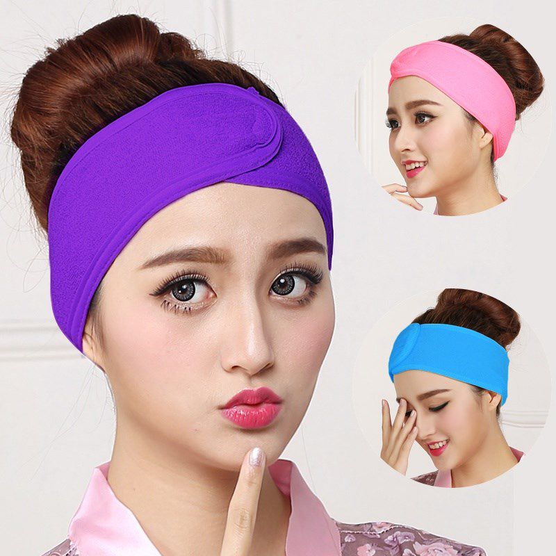 Soft Toweling Spa Headband — Adjustable Facial Hair Wrap