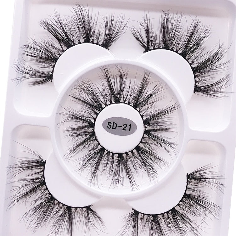3 Pairs 3D Mink Style False Eyelashes | Natural, Reusable, Dramatic
