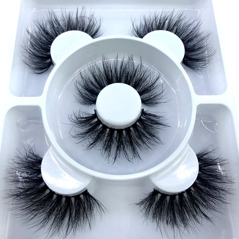 3 Pairs 3D Mink Style False Eyelashes | Natural, Reusable, Dramatic