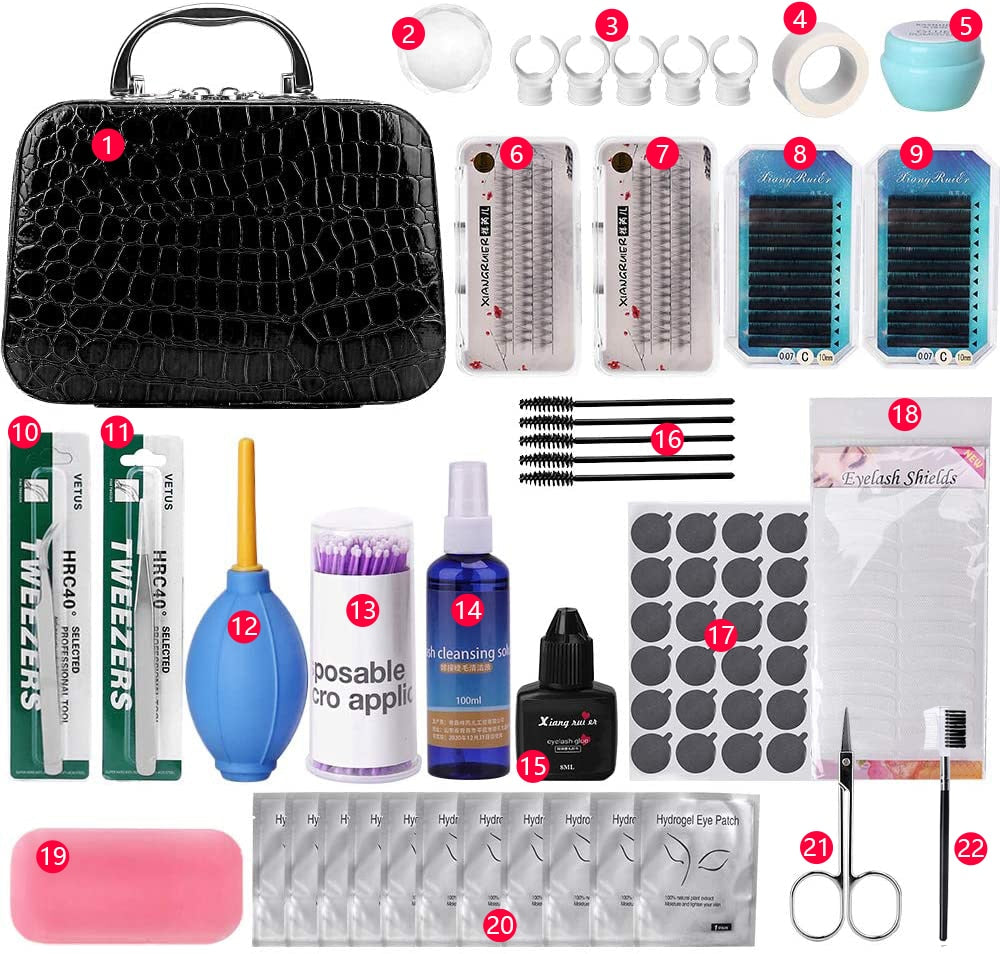 22-in-1 Eyelash Extension Training Kit | Full Beginner Lash & Practice Set