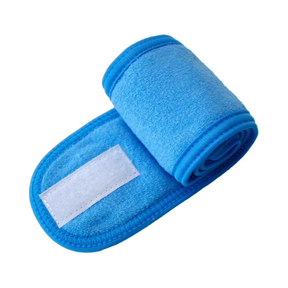 Soft Toweling Spa Headband — Adjustable Facial Hair Wrap