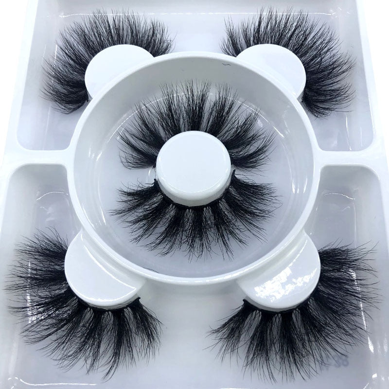 3 Pairs 3D Mink Style False Eyelashes | Natural, Reusable, Dramatic