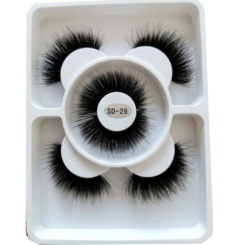 3 Pairs 3D Mink Style False Eyelashes | Natural, Reusable, Dramatic