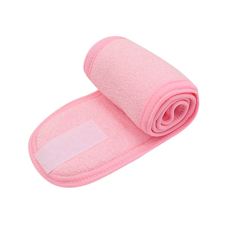 Soft Toweling Spa Headband — Adjustable Facial Hair Wrap