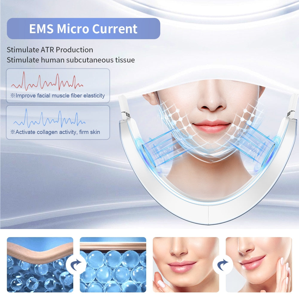 V-Face EMS Lifting & LED Therapy Device | Double Chin Reducer & Face Slimmer