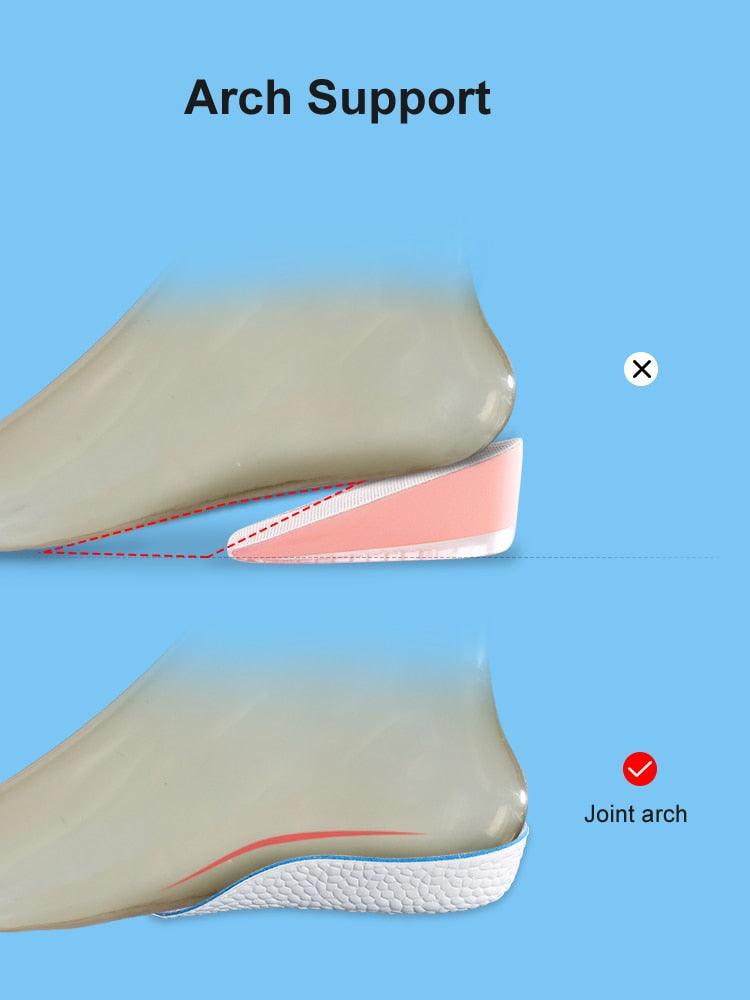 Arch Support Increase Height Insoles Elastic Lift