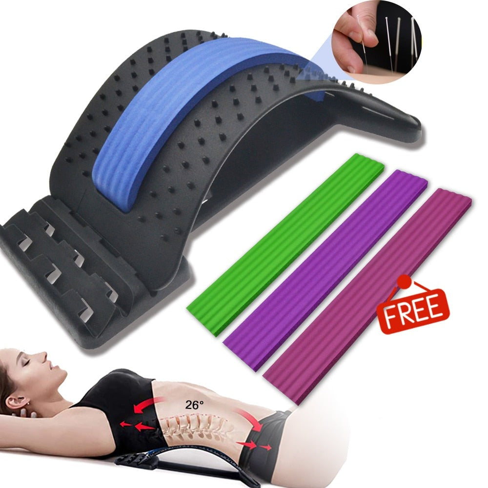 Back Massager & Stretcher Device | Lumbar Support & Spine Relief Tool