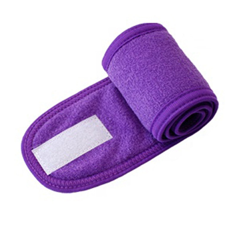 Soft Toweling Spa Headband — Adjustable Facial Hair Wrap