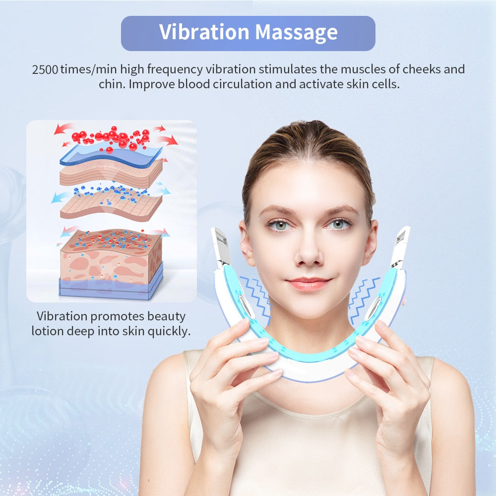 V-Face EMS Lifting & LED Therapy Device | Double Chin Reducer & Face Slimmer