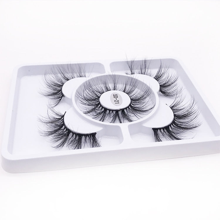 3 Pairs 3D Mink Style False Eyelashes | Natural, Reusable, Dramatic