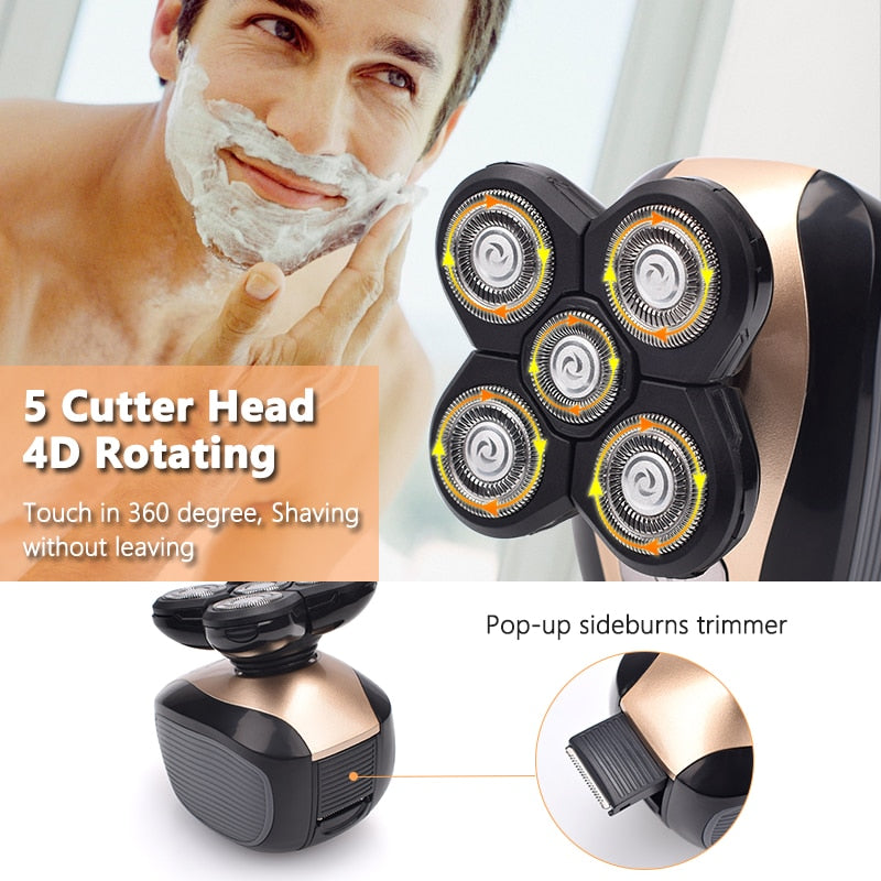 5-in-1 4D Rechargeable Shaver & Grooming Kit
