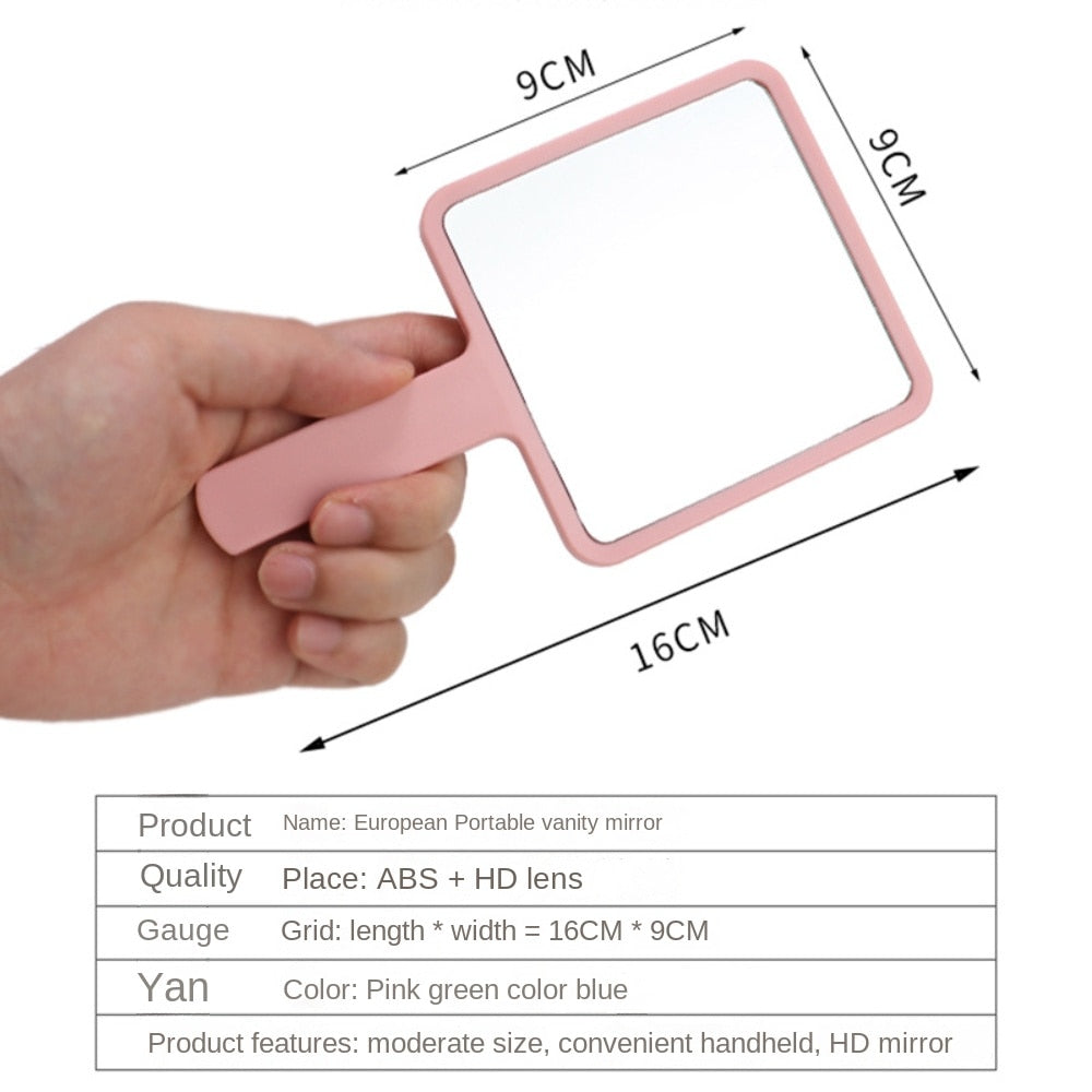 Hand Mirror Spa Salon Compact Makeup Mirror with Handle