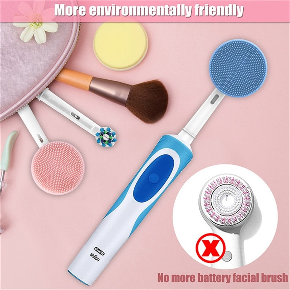 Facial Cleansing Brush Head — Replacement for Oral-B Electric Toothbrushes