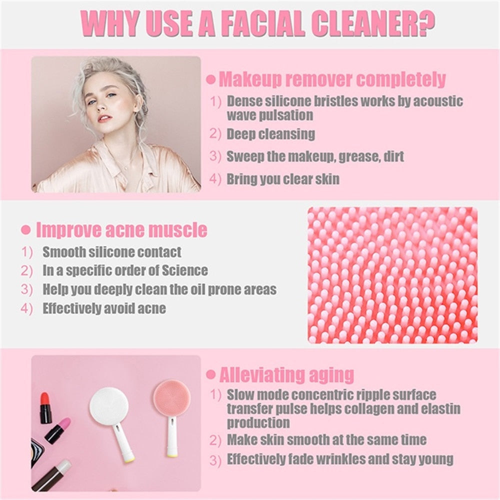 Facial Cleansing Brush Head — Replacement for Oral-B Electric Toothbrushes