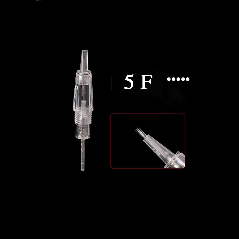 10-Piece Disposable Screw Cartridge Tattoo Needles – 1RL / 2RL / 3RL / 3F / 5RL / 5F (Sterile)