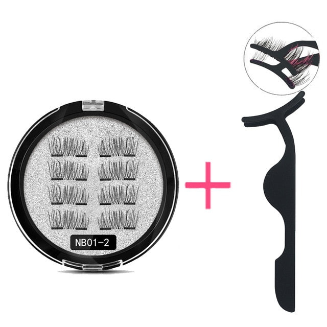 8-Piece Magnetic Eyelash Set | Reusable False Lashes with 2 Magnetic Liner Strips