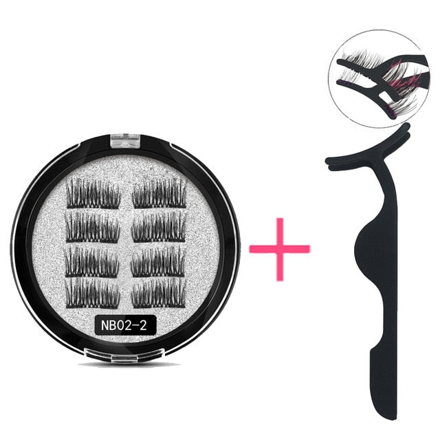 8-Piece Magnetic Eyelash Set | Reusable False Lashes with 2 Magnetic Liner Strips