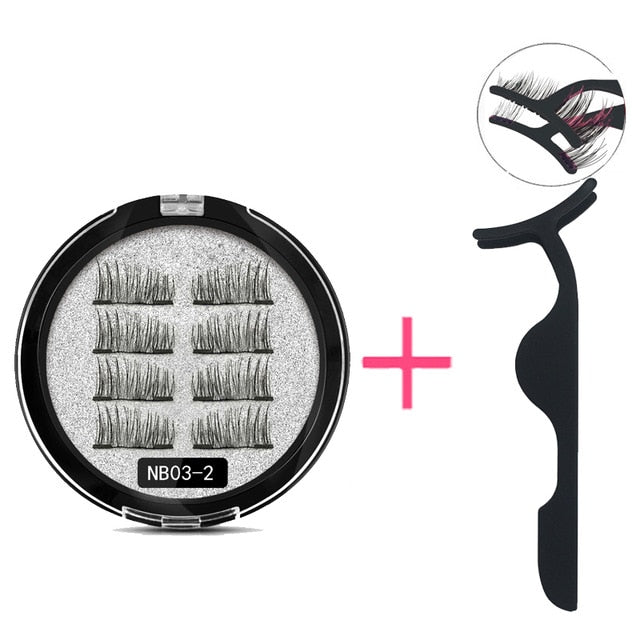 8-Piece Magnetic Eyelash Set | Reusable False Lashes with 2 Magnetic Liner Strips