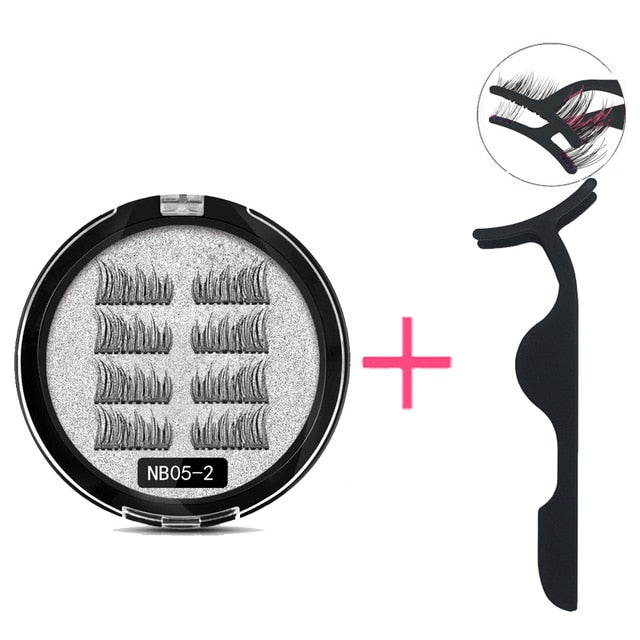 8-Piece Magnetic Eyelash Set | Reusable False Lashes with 2 Magnetic Liner Strips