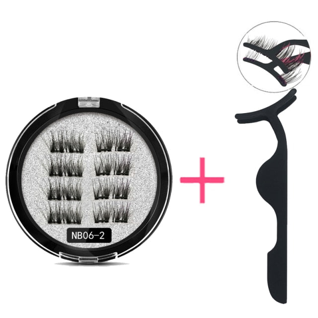 8-Piece Magnetic Eyelash Set | Reusable False Lashes with 2 Magnetic Liner Strips