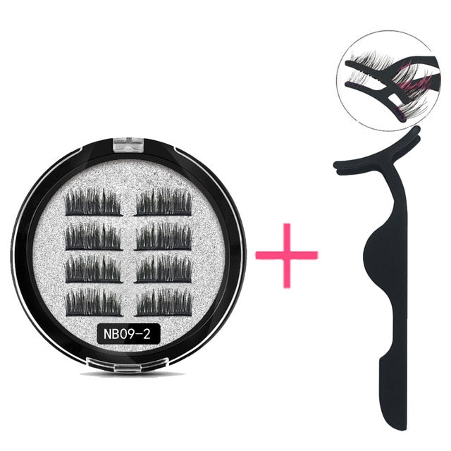 8-Piece Magnetic Eyelash Set | Reusable False Lashes with 2 Magnetic Liner Strips