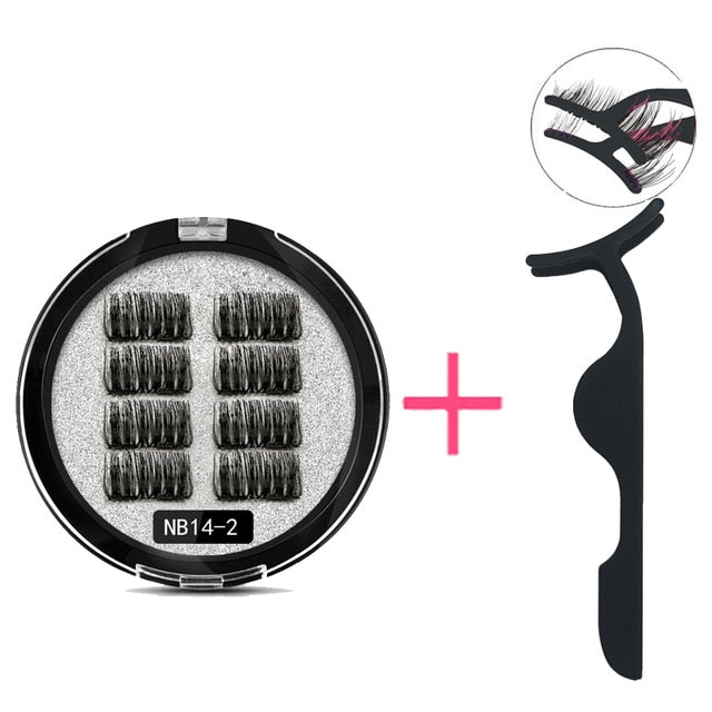8-Piece Magnetic Eyelash Set | Reusable False Lashes with 2 Magnetic Liner Strips