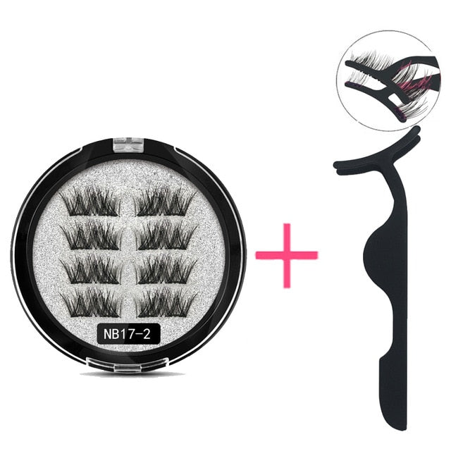 8-Piece Magnetic Eyelash Set | Reusable False Lashes with 2 Magnetic Liner Strips