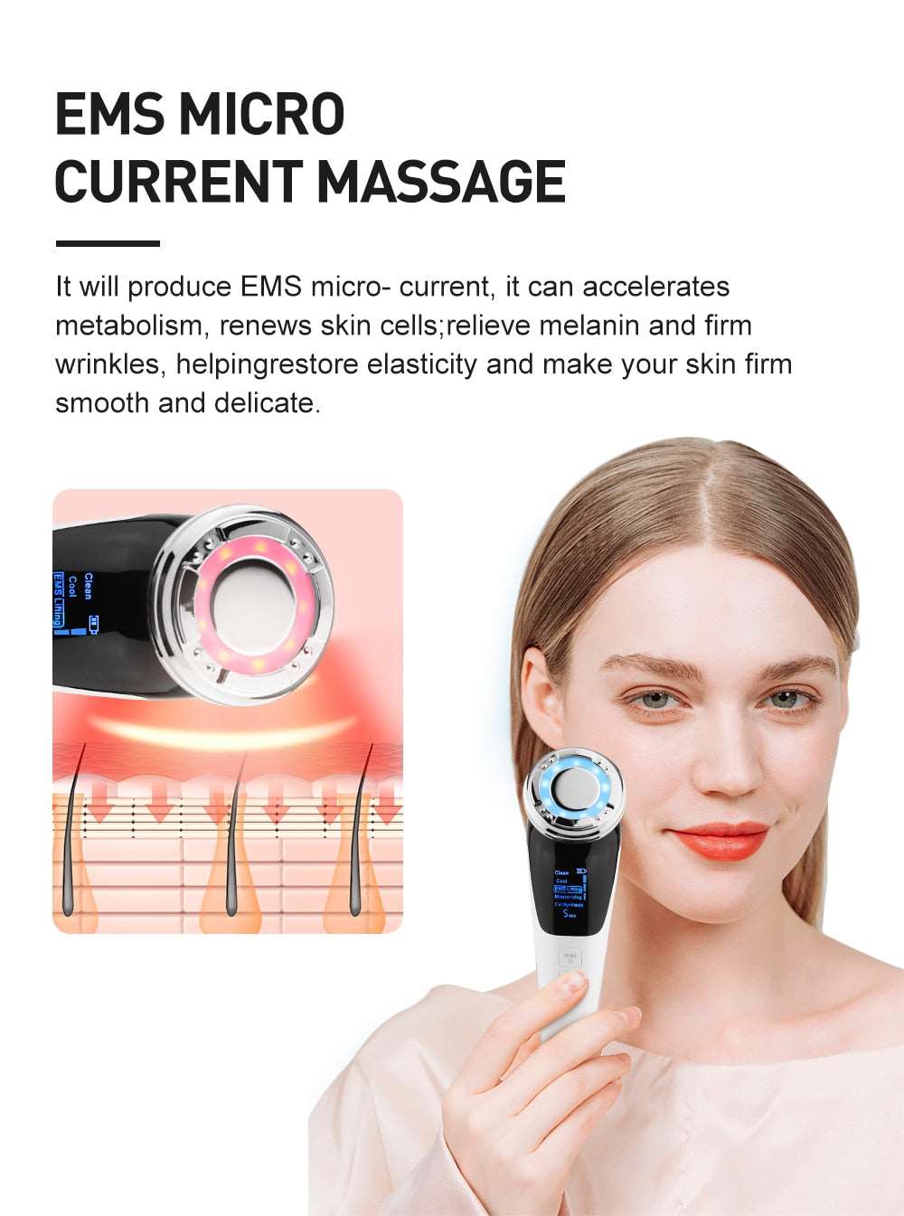 Facial Micro Current Beauty Massager