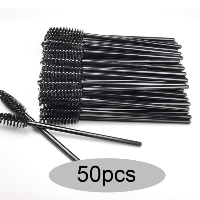 Bulk Eyelash & Eyebrow Spoolie Brushes | 50 / 100 / 300 / 500 Disposable Lash & Brow Wands