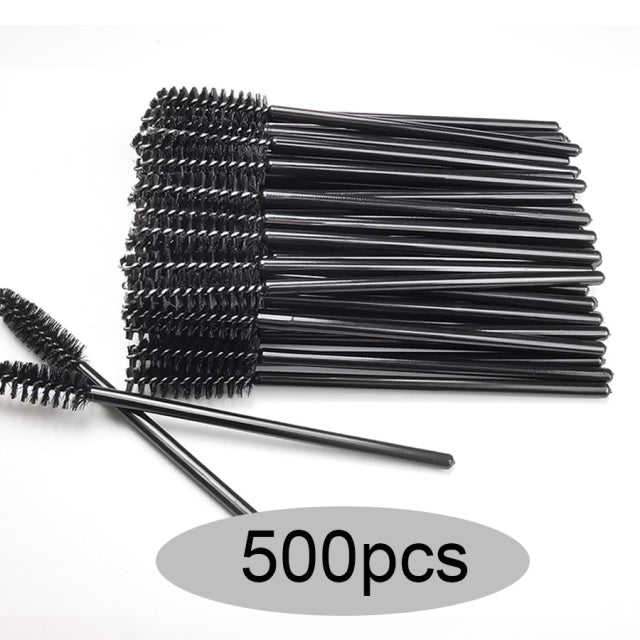Bulk Eyelash & Eyebrow Spoolie Brushes | 50 / 100 / 300 / 500 Disposable Lash & Brow Wands