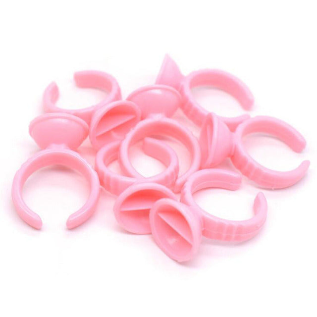 100-Piece Disposable Ring Cup Pigment Holders | Microblading & Permanent Makeup Cups