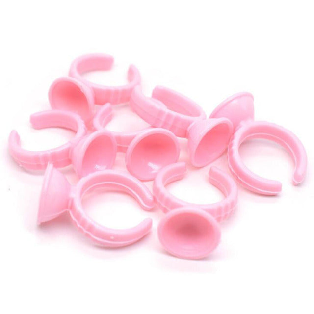 100-Piece Disposable Ring Cup Pigment Holders | Microblading & Permanent Makeup Cups