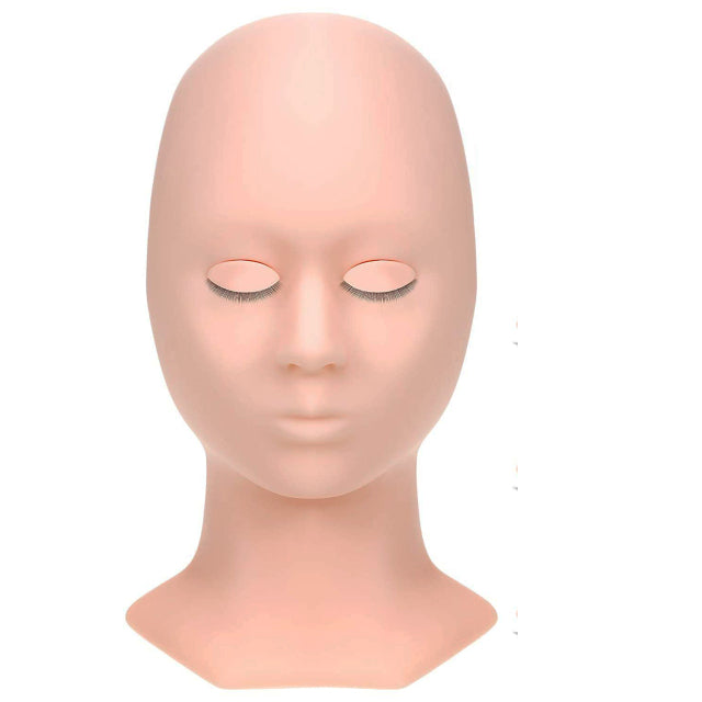 Lash Mannequin Head Training Kit | Reusable Eyelash Extension Practice Head