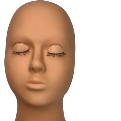 Training Lash Mannequin Head with Eyelid Kit | Reusable Practice Head for Lash Artists