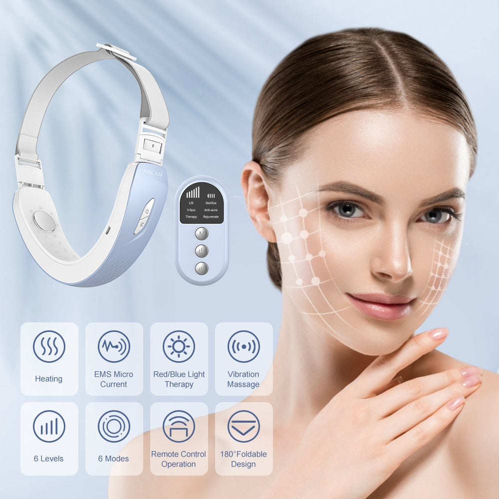 V-Face EMS Lifting &amp; LED Therapy Device | Double Chin Reducer &amp; Face Slimmer
