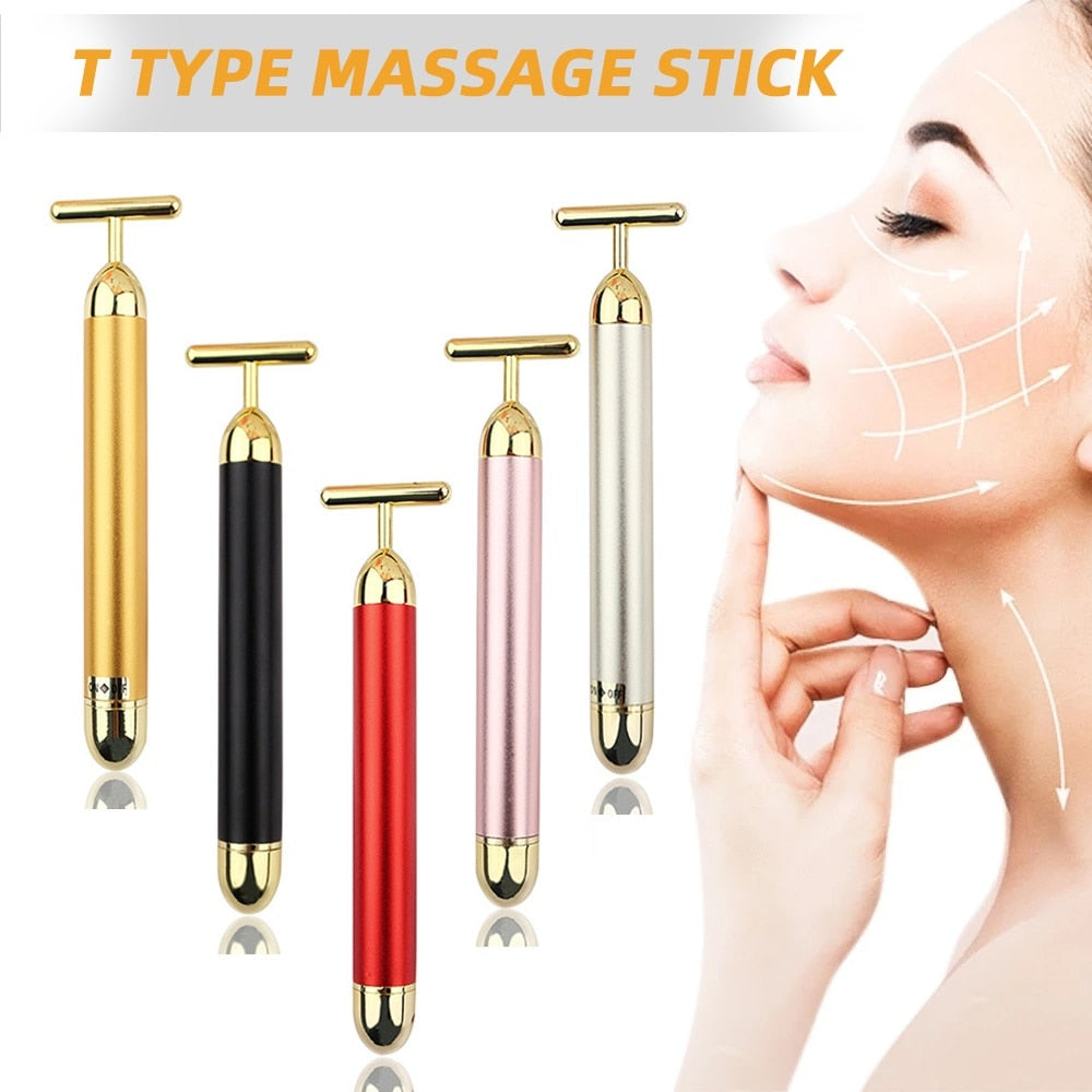 24k Gold Firming Vibration Facial Slimming Beauty Bar