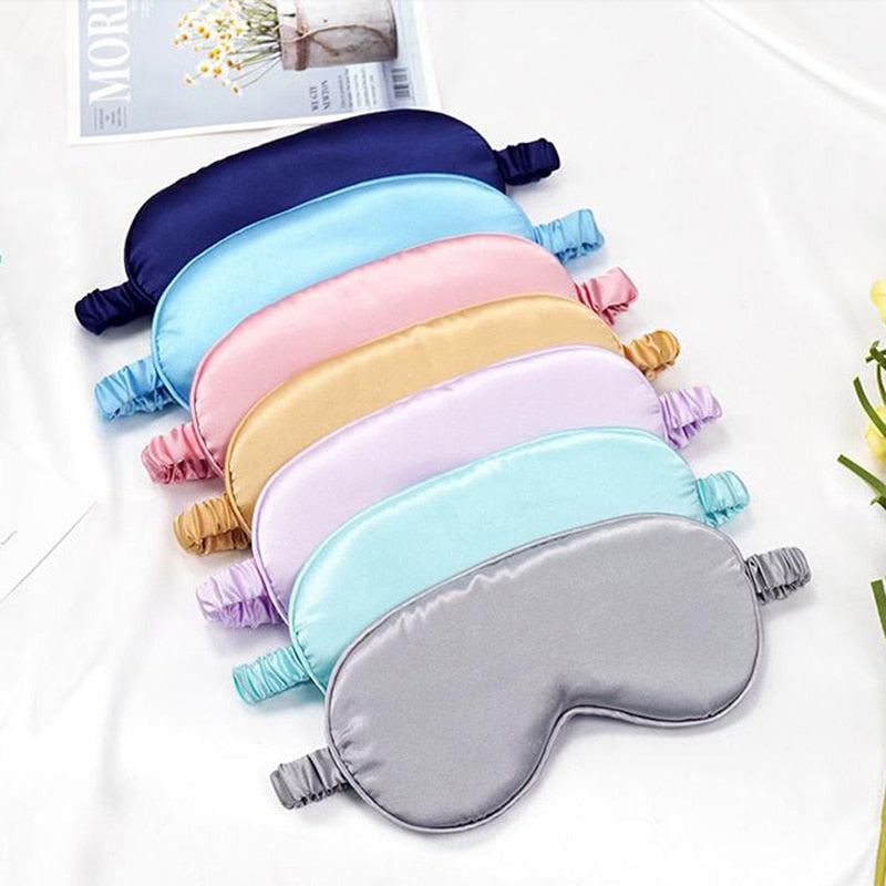 1Pc New Silk Sleeping Eye Mask Cover Blindfold