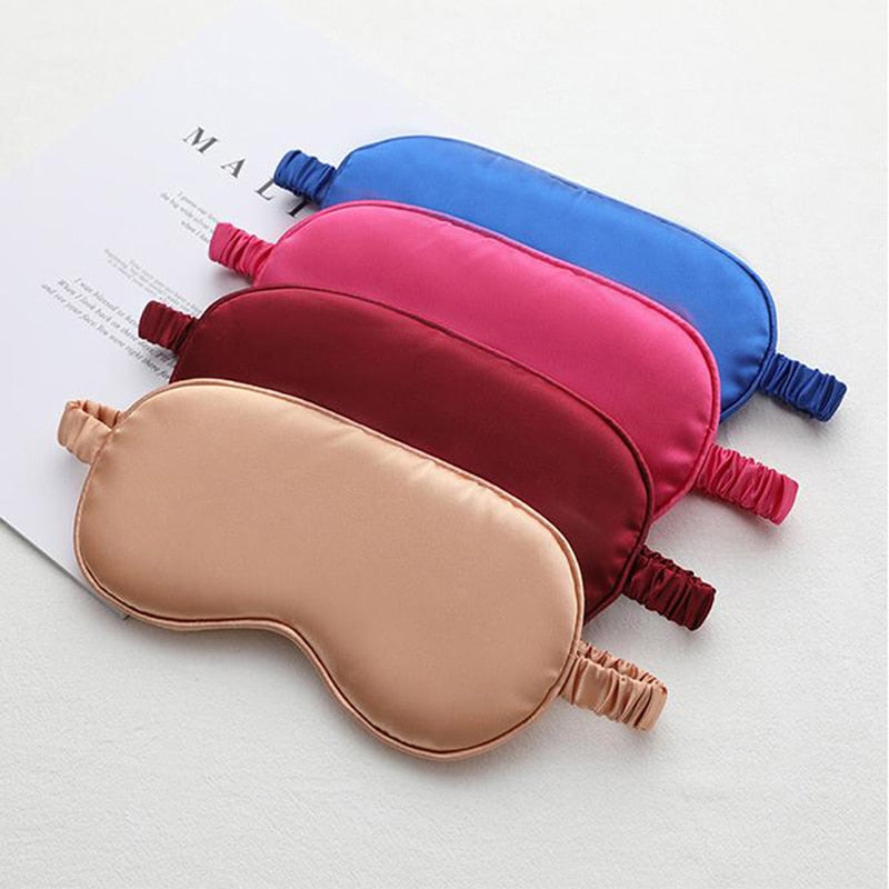 1Pc New Silk Sleeping Eye Mask Cover Blindfold