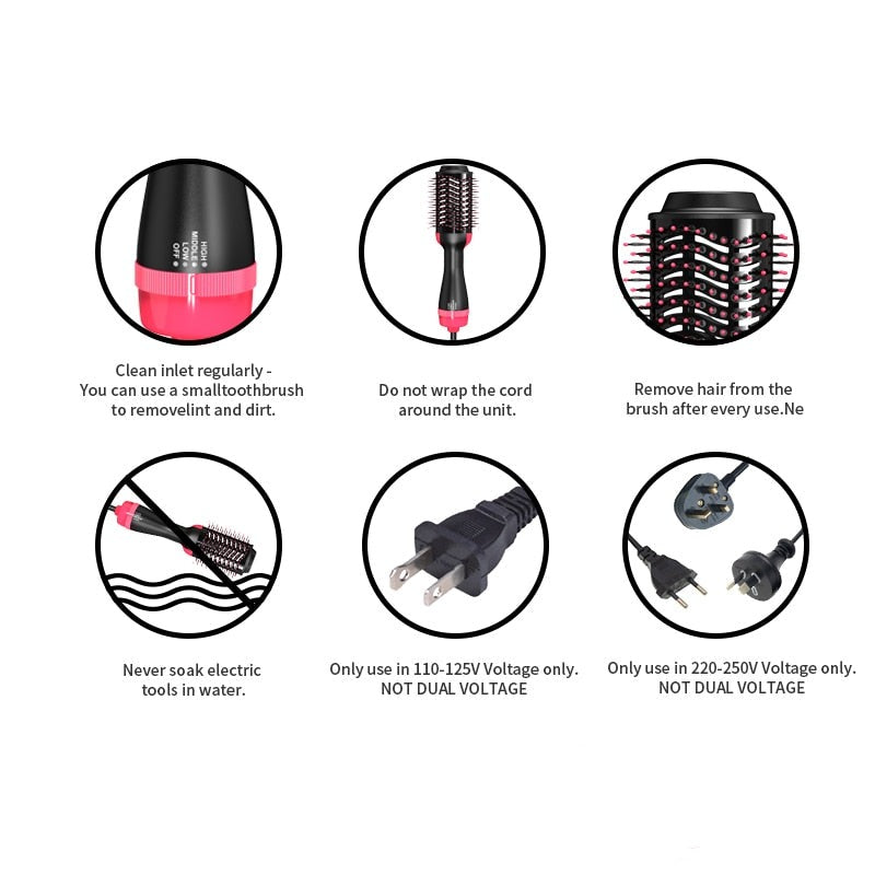 Hot Air Brush Hair Dryer