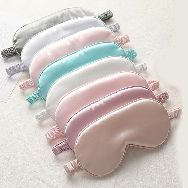 1Pc New Silk Sleeping Eye Mask Cover Blindfold