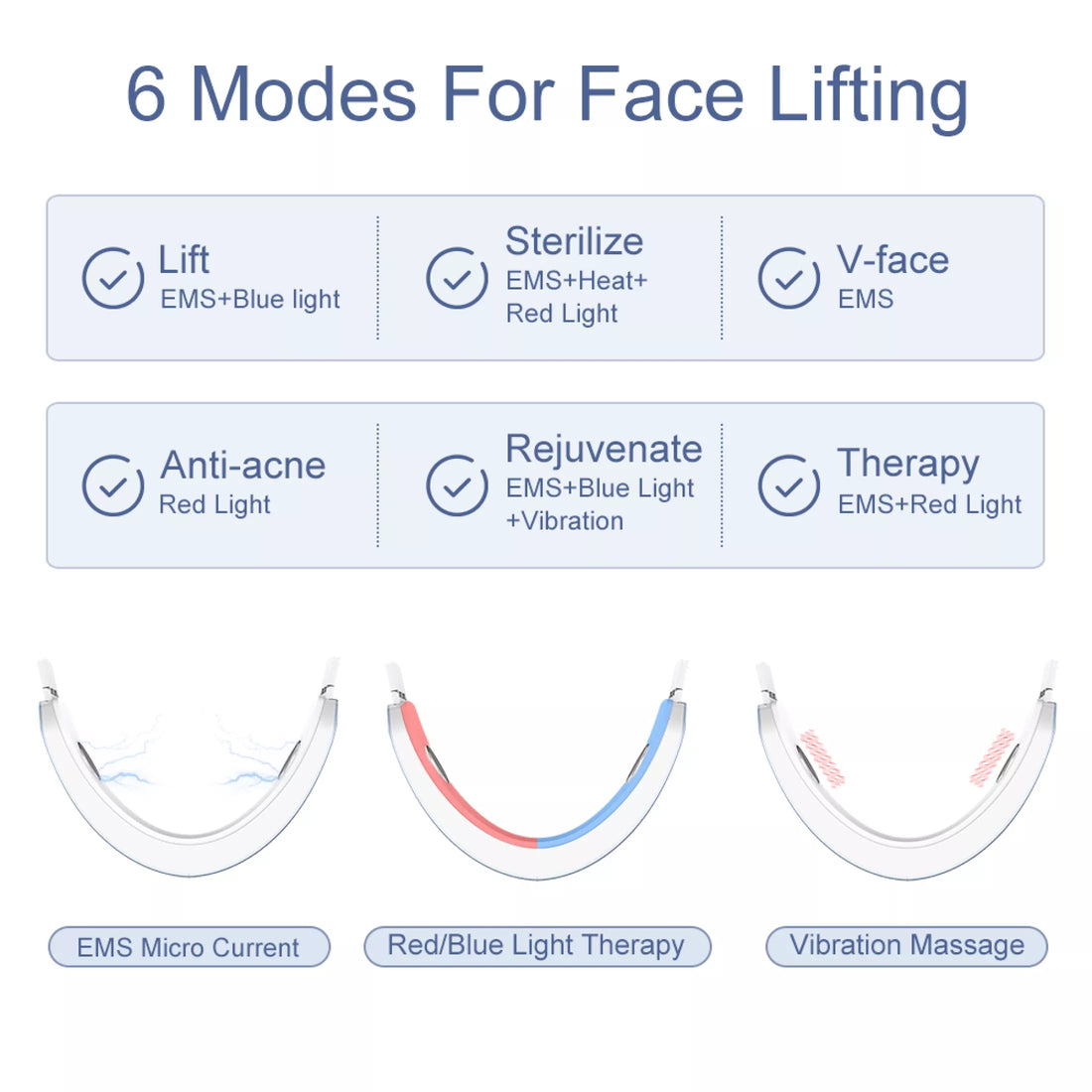 V-Face Lifting Device EMS/LED Massage for Double Chin Removal