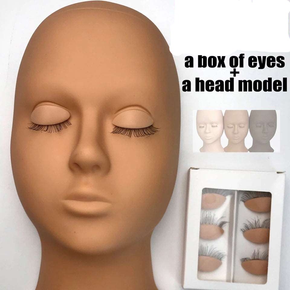 Training Lash Mannequin Head With Eyelid Kit Supplies