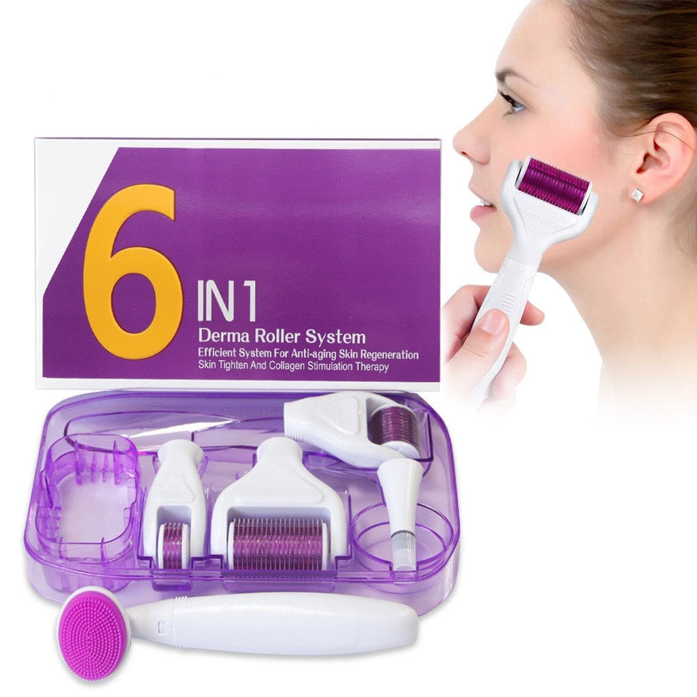 Derma Ruler Derma Micro Needle Roller Kit — For Face, Eye & Body – Golden Beauty ...