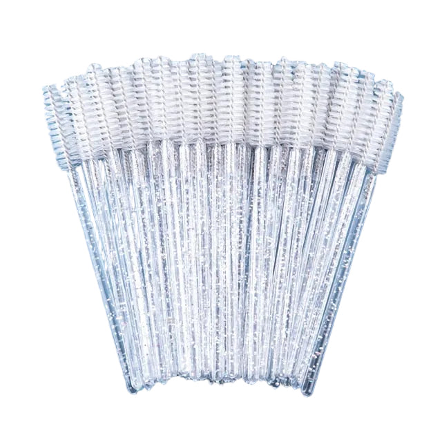 50-Piece Disposable Eyelash Brush Spoolie Set | Single-Use Lash & Brow Wands