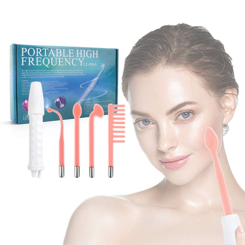 4 In 1 High Frequency Electrode Wand Electrotherapy Glass Tube
