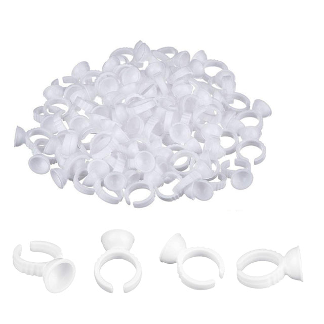 100-Piece Disposable Ring Cup Pigment Holders | Microblading & Permanent Makeup Cups